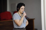 Luana Leite Arcangeleti, estagiária do Departamento de Documentação e Transparência, explicou a história das Câmaras de Vereadores no Brasil
