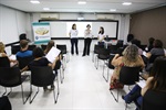 A palestra ocorreu na sala de aula da Escola do Legislativo