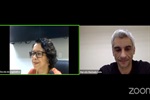 Silvia Morales, do partido coletivo "A Cidade é Sua" (PV) e Marcelo Leão