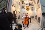 Músicos fizeram a gravação do Hino em cartões-postais da cidade
