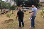 Paulo Henrique foi acompanho por Dorival Nalin, que ajudou a buscar a instalação de infraestrutura na praça que leva o nome de sua mãe