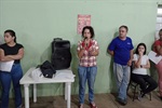 ilvia Morales e Rai de Almeida em reunião com moradores do Jardim Monte Feliz, nesta terça-feira (18)