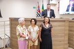 Delegada regional e conselheira do Creci receberam a homenagem