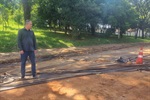 De acordo com Josef Borges, as obras de pavimentação em concreto na rua Joana D'Arc estão "a todo vapor"