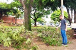 Gustavo Pompeo acompanhou nesta quarta (17) as obras de revitalização da praça  Milton Barbosa