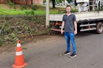 Gustavo Pompeo acompanhou nesta quarta (17) as obras de revitalização da praça  Milton Barbosa