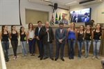 "Vocês são vitoriosas. Tenho certeza de que vão longe", disse Gilmar Rotta