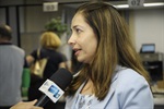 Juíza Flávia de Cássia Gonzales de Oliveira concedeu entrevista à TV Câmara