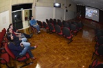 No salão nobre, grupo assistiu ao vídeo institucional da Câmara