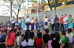 Cerimônia reuniu autoridades, alunos, pais e funcionários da escola que foi oficialmente denominada