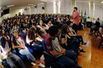 À tarde, palestra ocorreu na Etec "Fernando Febeliano da Costa"