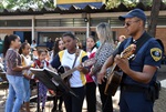 Banda musical da escola municipal Professor Taufic Dumiti, coordenada pelo guarda civil Elis Souza.