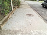 Calçada foi reformada pela Secretaria Municipal de Obras