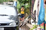 Todas as casas da vielinha da avenida Euclides Figueiredo foram prejudicadas