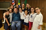 André Bandeira recebeu alunos do Colégio Anglo Cidade Alta no Dia Mundial da Gentileza