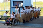 As aulas de capoeira é uma das atividades que a Apae proporciona aos alunos