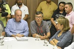 Gilmar Rotta, Pedro Kawai e Wagnão receberam comitiva com abaixo-assinado