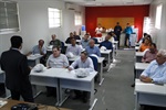 Vereadores e prefeito de Piracicaba, junto com autoridades de Americana e Limeira, estiveram na PCH da represa de Salto Grande nesta segunda-feira (Foto: Felipe Ferreira/Prefeitura de Piracicaba)