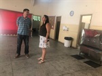 Eliana Pereira da Silva, diretora da E.M Enedina Lourenço Vieira acompanhou o parlamentar