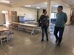 Na EE. Professor Sabino Stênico, vereador foi recebido e acompanhado pela diretora Raquel Nassar 