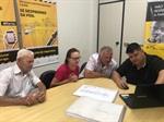 Emilio e Alice Guassi, Tozão e Evandro Sotto, em reunião na Semuttran