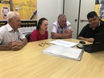 Emilio e Alice Guassi, Tozão e Evandro Sotto, em reunião na Semuttran
