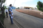 Rotatória já concluída na avenida Cristóvão Colombo