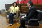 Sandra Negri realizou visita com o presidente do Legislativo, Gilmar Rotta