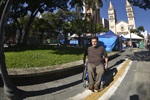 Alunas estavam acompanhadas de seu professor de orientação e mobilidade, Eduardo Azzini.