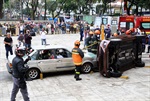 Operação na praça José Bonifácio quebrou a rotina de pedestres