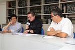 Paulo Serra, Trevisan e Pedro Kawai durante a última reunião da Comissão de Estudos sobre o Semae, nesta terça-feira