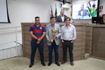 Vice-presidente e técnico estiveram na Câmara nesta segunda-feira
