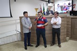 Vice-presidente e técnico estiveram na Câmara nesta segunda-feira