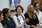 As vereadoras Nancy Thame (PSDB) e Coronel Adriana (CID), participaram do evento