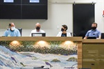 José Longatto, Gilmar Rotta, Nancy Thame e Laércio Trevisan Jr. durante a audiência pública
