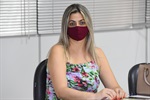 Karla durante a reunião, nesta quinta-feira