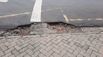 Sarjeta danificada na Paulista