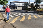 Sérgio da Van (PL), visitou na manhã desta quarta-feira (14) algumas ruas do bairro Santa Terezinha