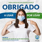 Campanha da Prefeitura lembra a população da obrigatoriedade do uso de máscara