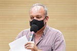 Vereadores e secretários no Salão Nobre da Câmara, nesta terça-feira (18)