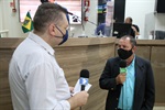 Zezinho Pereira, à direita, foi o entrevistado do programa "Primeiro Tempo", conduzido ao vivo na noite de ontem pelo jornalista Marcelo Bandeira (à esquerda) 