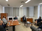 Presidente da Câmara, Gilmar Rotta, em reunião no Ministério Público do estado de São Paulo