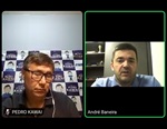 Pedro Kawai e André Bandeira durante reunião on-line