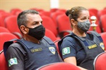 Guardas civis municipais que integram a "Patrulha Maria da Penha"