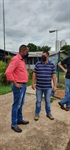 Thiago Ribeiro acompanha engenheiros da Semob em visita à E.E. Eduir Benedicto Scarpari. Unidade sofre com problemas no trânsito durante entrada e saída de alunos