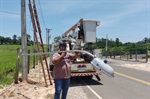 Wagnão acompanhou na manhã desta terça-feira (25) trabalho das equipes da Semob de instalação de pontos de iluminação pública na zona rural