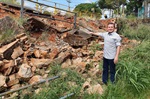 Vereador Laércio Trevisan Jr visitou local no início das obras