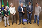 Cerimônia de posse também teve a participação da vereadora Sílvia Morales e dos vereadores Thiado Ribeiro, Gilmar Rotta e Pedro Kawai (licenciado)