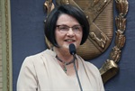 Nancy Thame, na tribuna