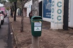 Lixeiras foram instaladas no entorno do estádio